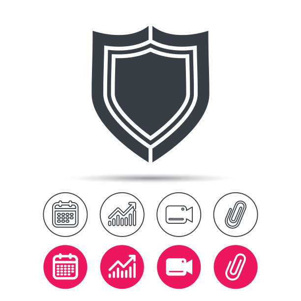 盾保护图标。国防设备的信号。图片下载