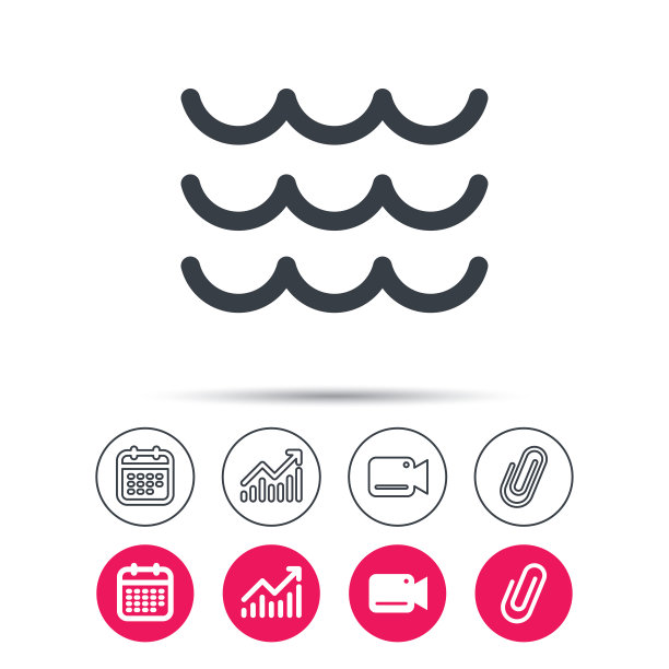 波浪图标，水流符号图片下载