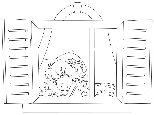 小女孩睡觉图片下载