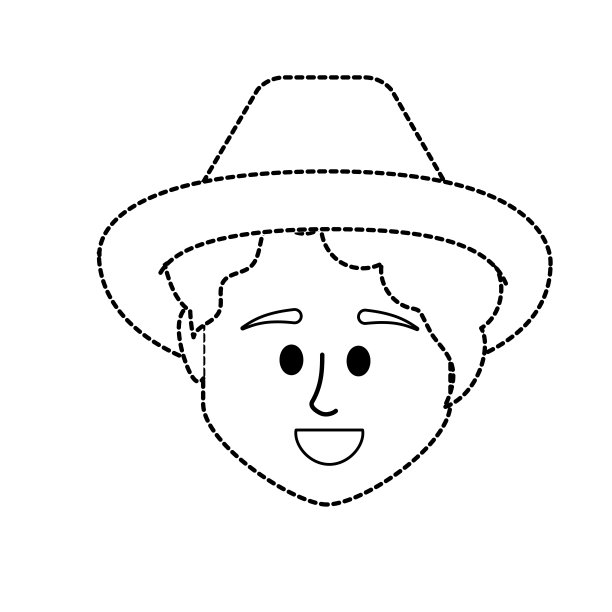 虚点形状的头像女人头到社交用户图片下载