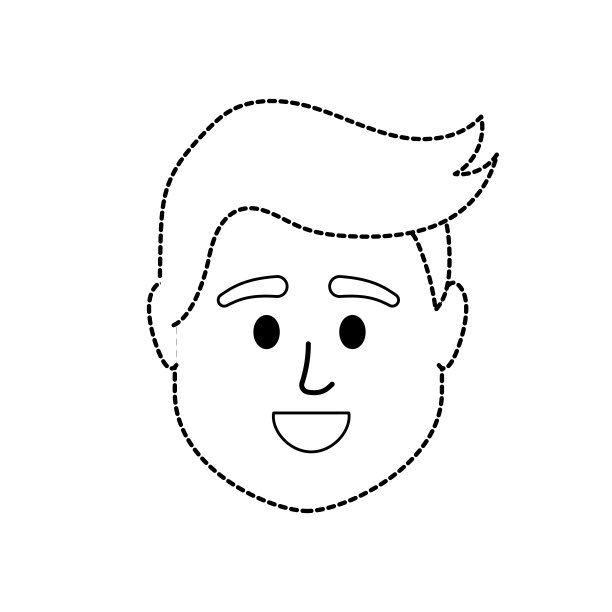 虚点形状的化身人头到社交用户图片下载