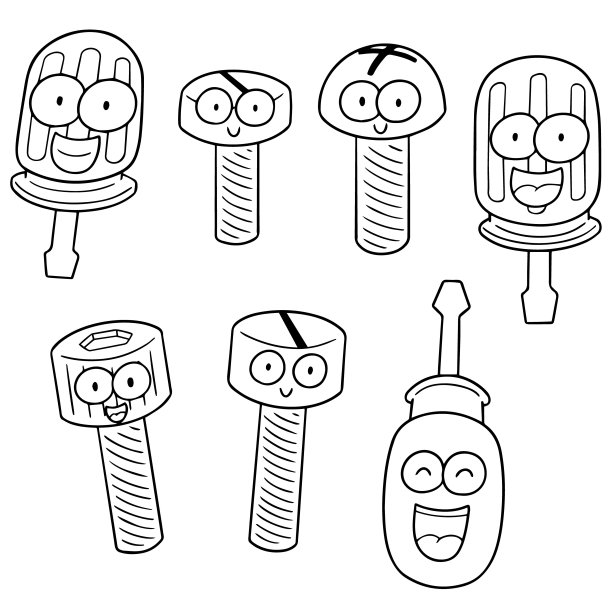 螺丝和螺丝刀图片下载