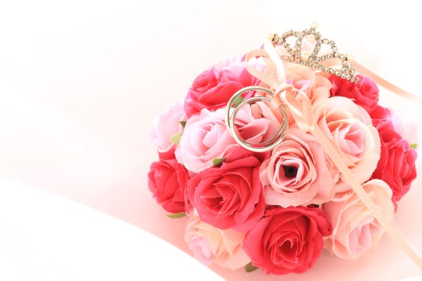 人造玫瑰丝带图片下载