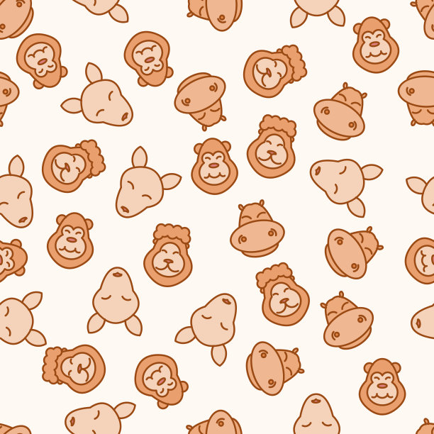 无缝图案背景动物。图片下载