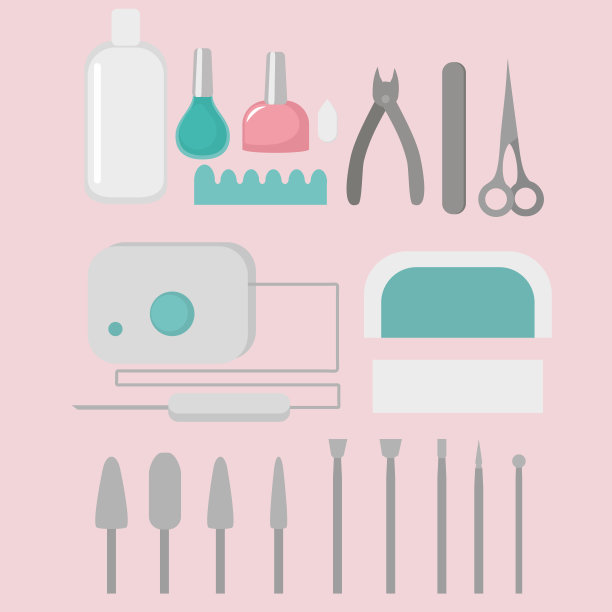 修指甲的工具。配件和设备图片下载