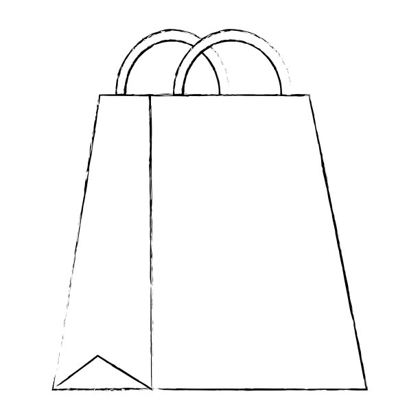 购物袋孤立图标图片下载