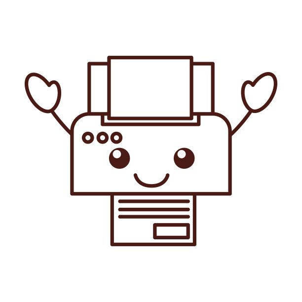 卡通打印机装置纸张拷贝单张技术图片下载