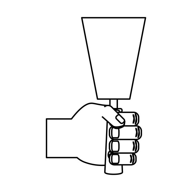 手与抹刀矢量插图图片下载