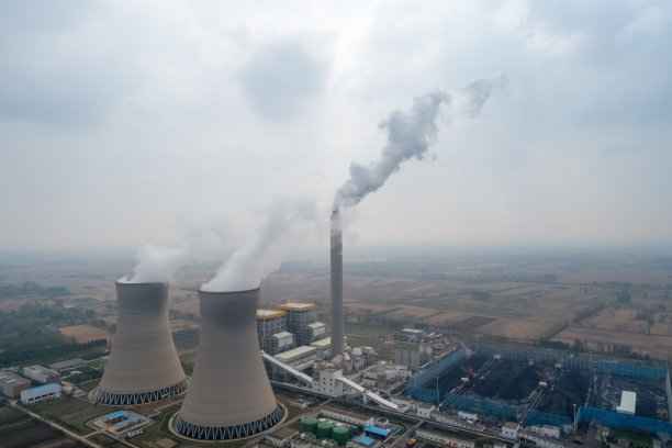 热电厂鸟瞰图素材图片