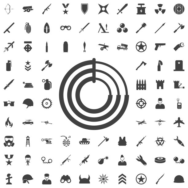 目标图标孤立在灰色背景图片下载