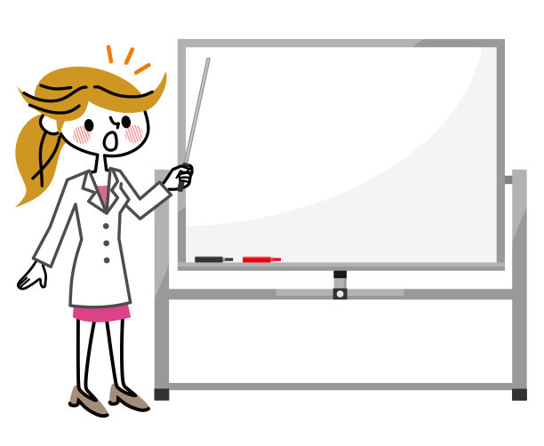 一位女医生用一根尖棍解释。图片下载