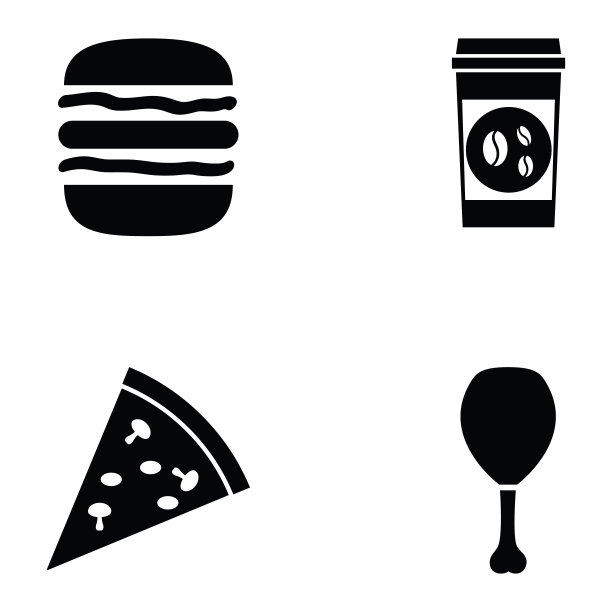 快餐图标套装图片下载