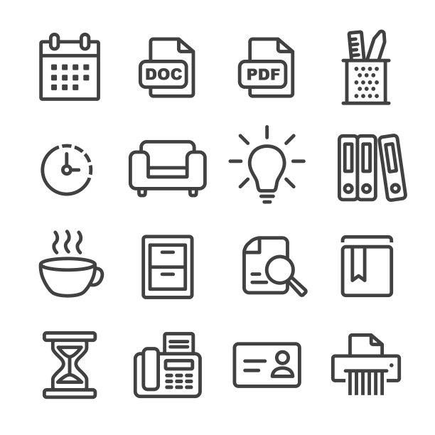 办公室工作图标系列系列图片下载