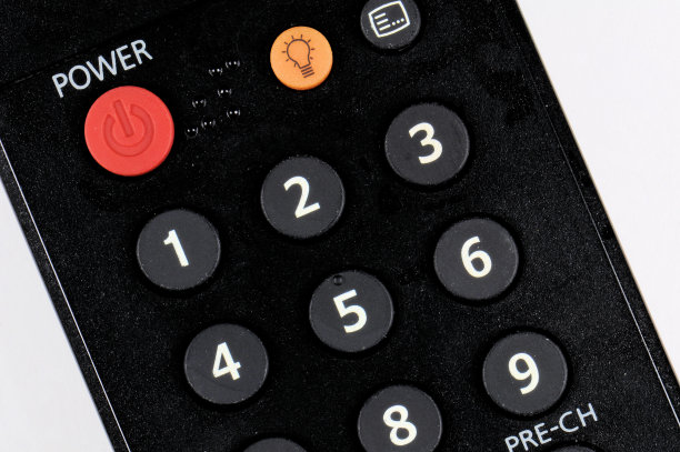 电视特写遥控器。图片下载