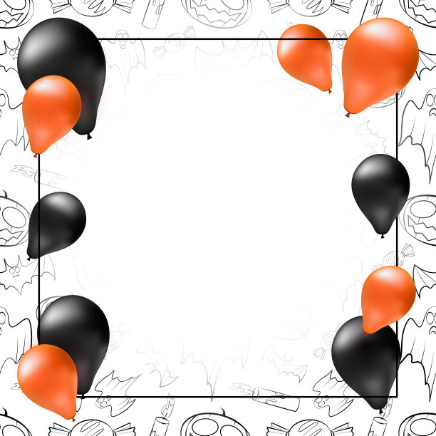 万圣节贺卡，海报或横幅模板快乐图片下载