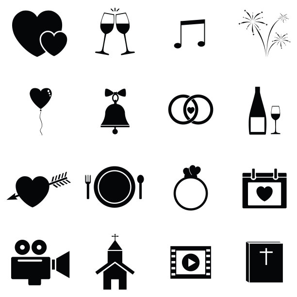 婚礼图标设置图片下载