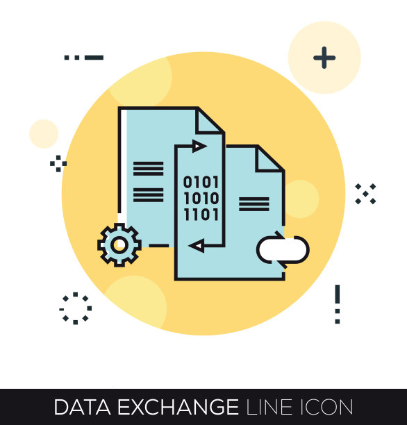 数据交换线路图标图片下载