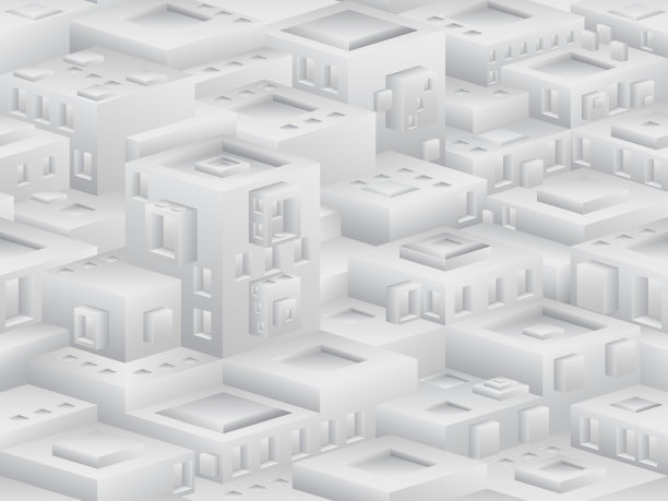 立体主义风格的等距无缝图案图片下载