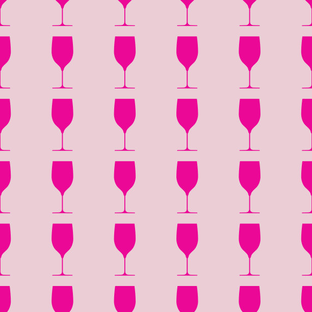 葡萄酒杯矢量插图上的无缝模式背景图片下载