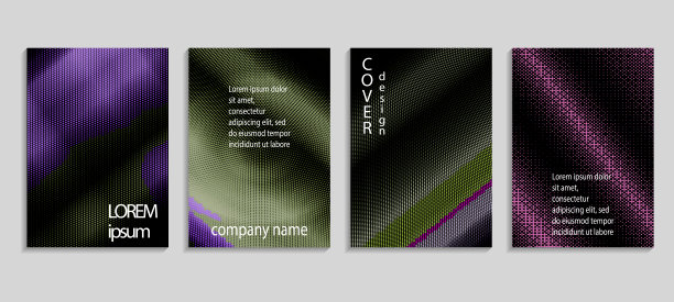 极简抽象矢量半色调封面设计。未来几何模板。矢量模板的标语牌，横幅，传单，演示和报告图片下载