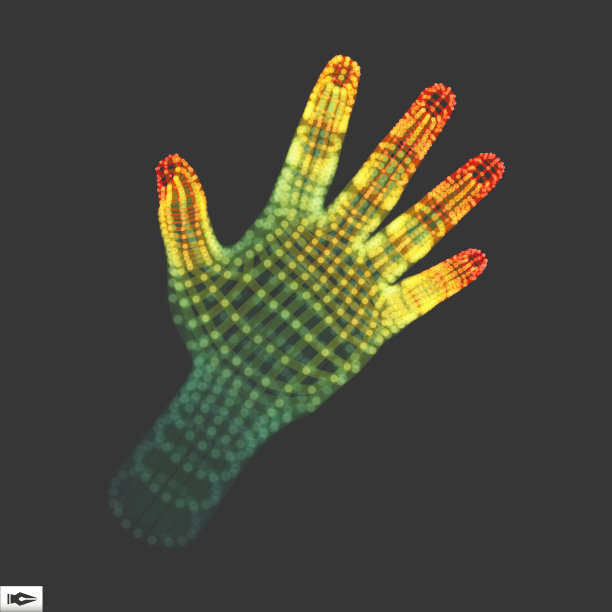 人类的手臂。人类的手模型。手扫描。3d覆盖皮肤图片下载