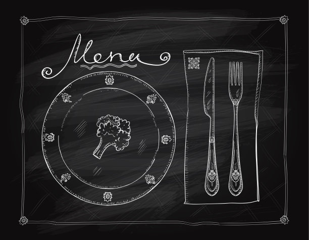 黑板菜单列表设计图片下载