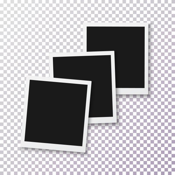 矢量图。现实即时相框模板图片下载