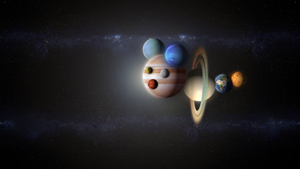 飞入太空的行星是抽象的宇宙图片下载