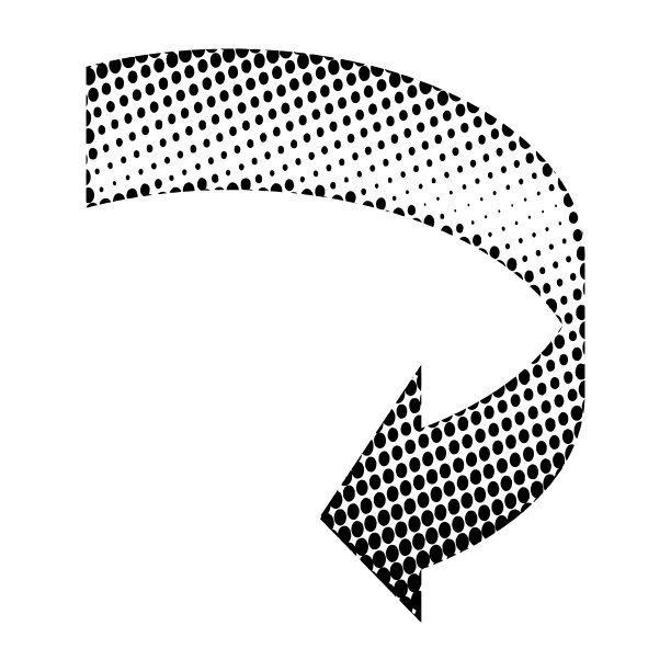 圆形黑点箭头。箭头的设计。方向左-下。半色调黑色箭头。现代的箭头。几何箭头。箭头的标志。箭头的设计。矢量箭头半色调背景。线性点箭头。抽象圆箭头。图片下载