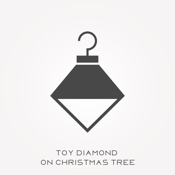 剪影图标玩具钻石圣诞树图片下载