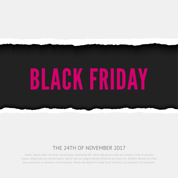 黑色星期五矢量横幅素材图片