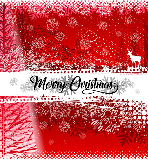 红色圣诞标语图片下载