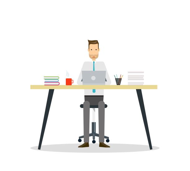 商业卡通人物。商人工作理念图片下载