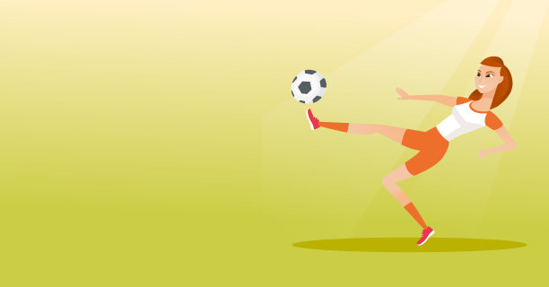 年轻的白人足球运动员在踢球图片下载