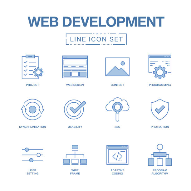Web开发线图标集图片下载