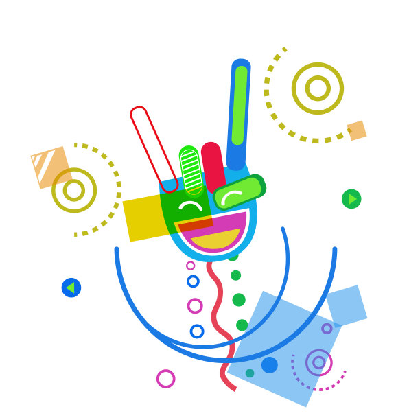 抽象的手掌显示岩石角标志涂鸦设计图片下载