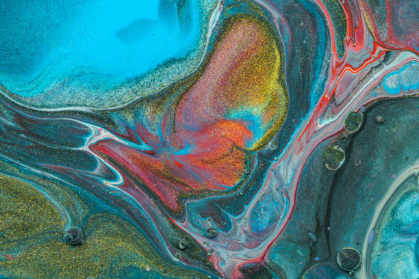 抽象彩色液体背景素材图片