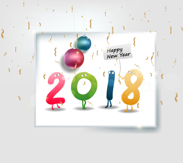 祝您2018年新年快乐，圣诞快乐图片下载