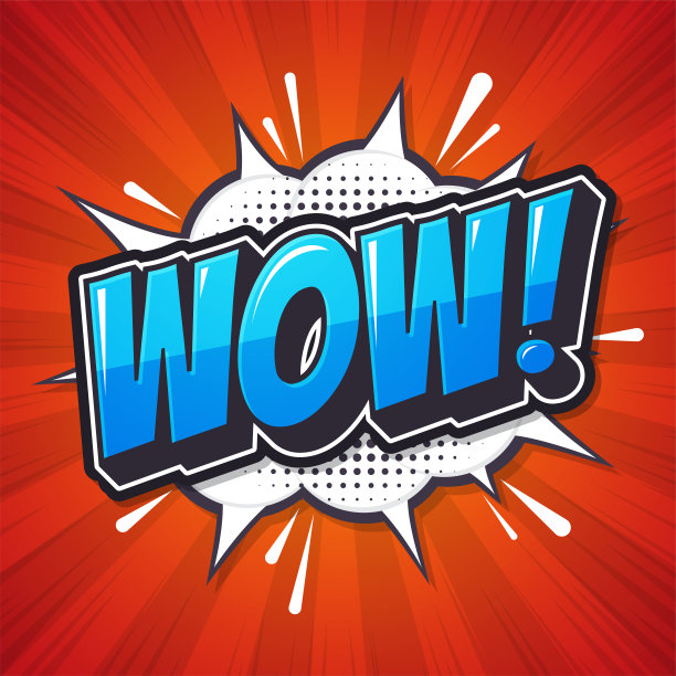 哇，涂鸦喜剧演讲泡泡。矢量图图片下载