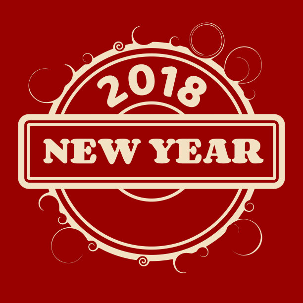 新年和圣诞庆祝卡片。装饰邮票图片下载