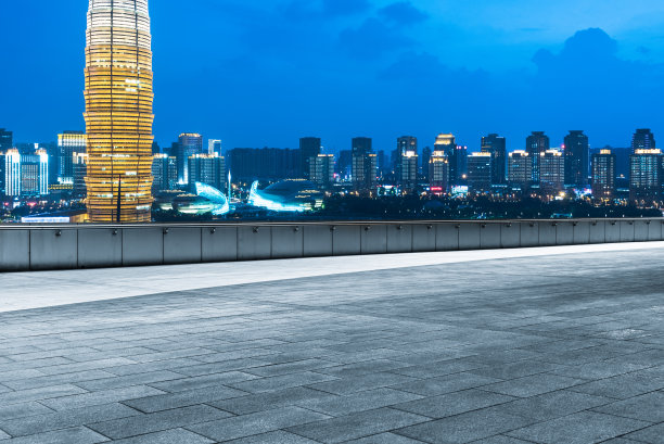 郑州城市景观与国际会展中心相辉映图片下载