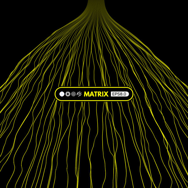 动态粒子数组。3d未来技术风格。抽象的背景。矢量插图。图片下载