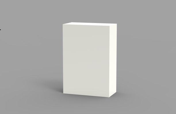 白色包装盒，3D插图图片下载