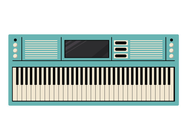 钢琴键盘乐器设计图片下载