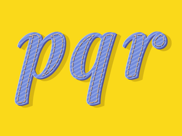 向量的现代风格化字体和字母表图片下载