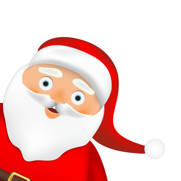 白色背景上的圣诞老人图片下载