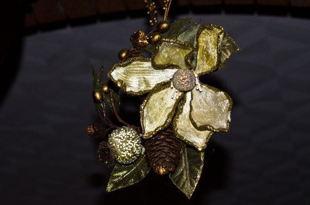 圣诞节的金色装饰图片下载