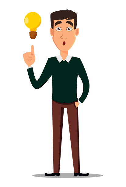 年轻英俊的商人在时髦的休闲衣服有一个想法图片下载