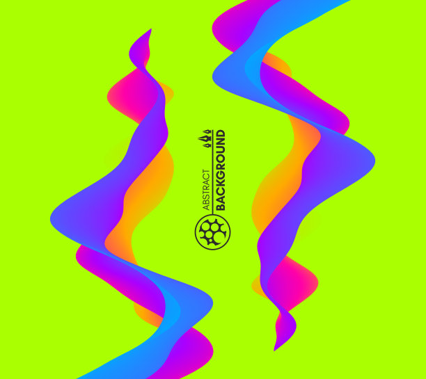 抽象波浪背景横幅，传单，书封面，海报。动态效果。矢量插图。设计模板。图片下载