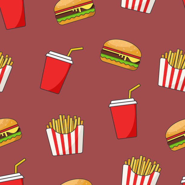 快餐无缝背景图片下载